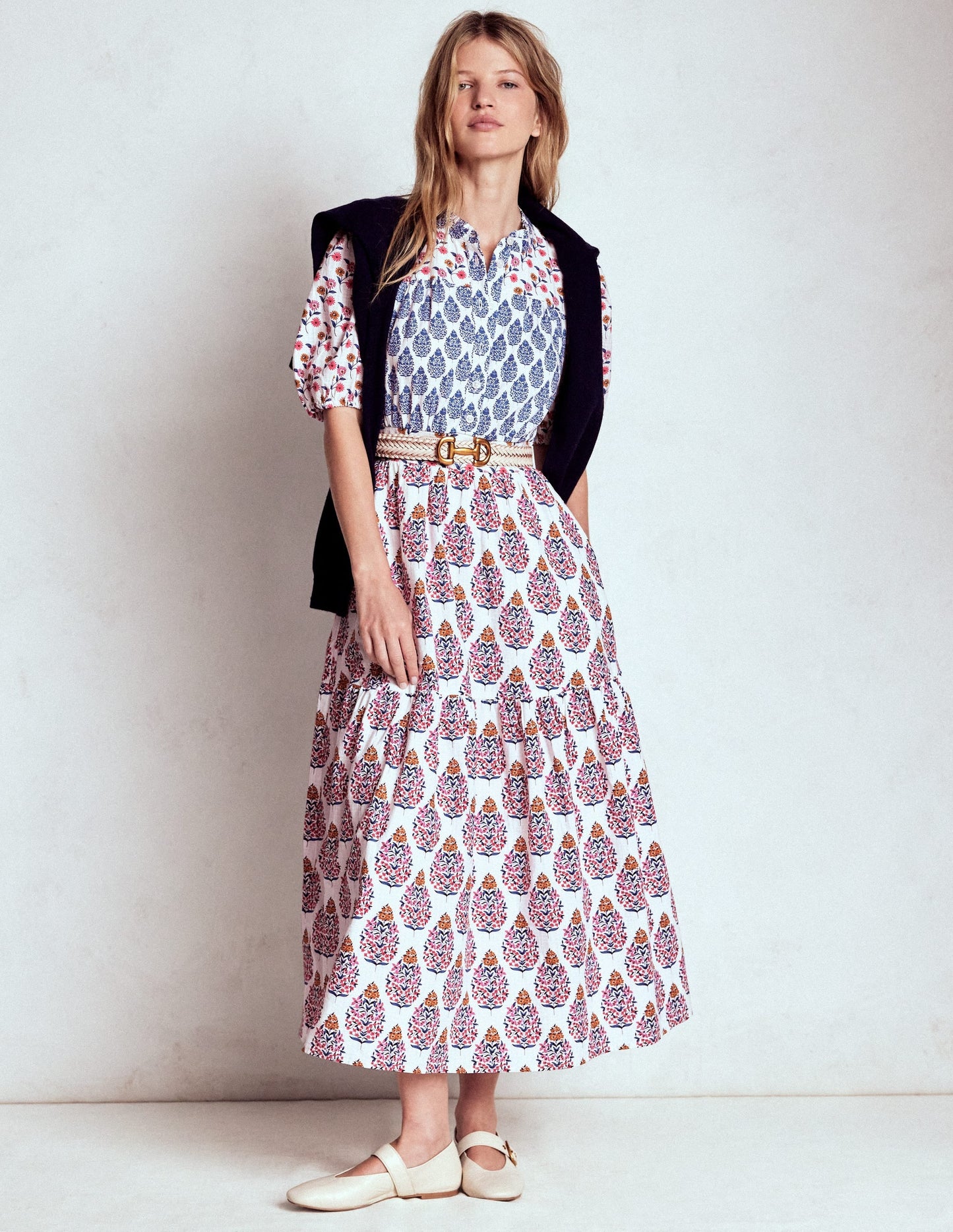 Beatrice Cotton Maxi Dress-Multi, Wildflower Bouquet